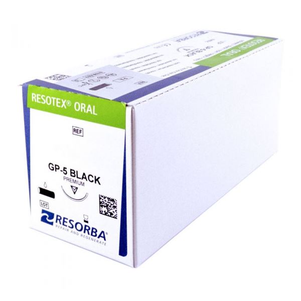 Resorba Resotex Oral Black DSM16 EP1 USP5/0 45cm, 12ks