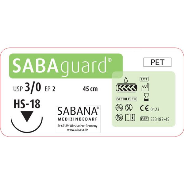 SABAguard EP2 USP3/0 HS18 zelené 45cm, 24ks