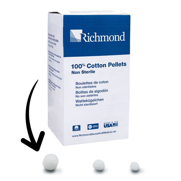 Cotton Pellets Richmond č. 2 - 5 mm, 2550 ks