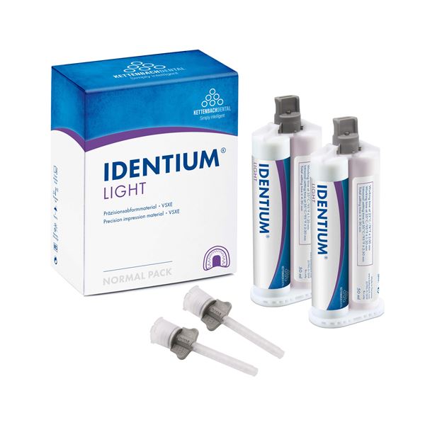 Identium Light Normal pack (2 x 50 ml, 8 mixing tips)