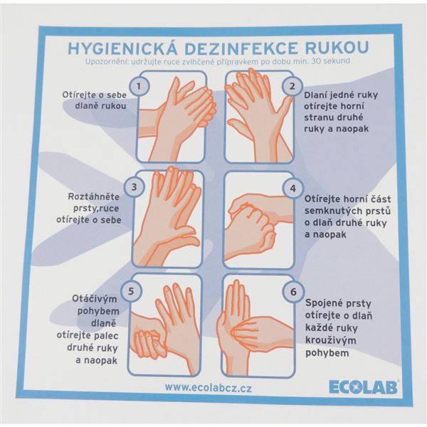 Hygienická dezinfekce rukou-leták